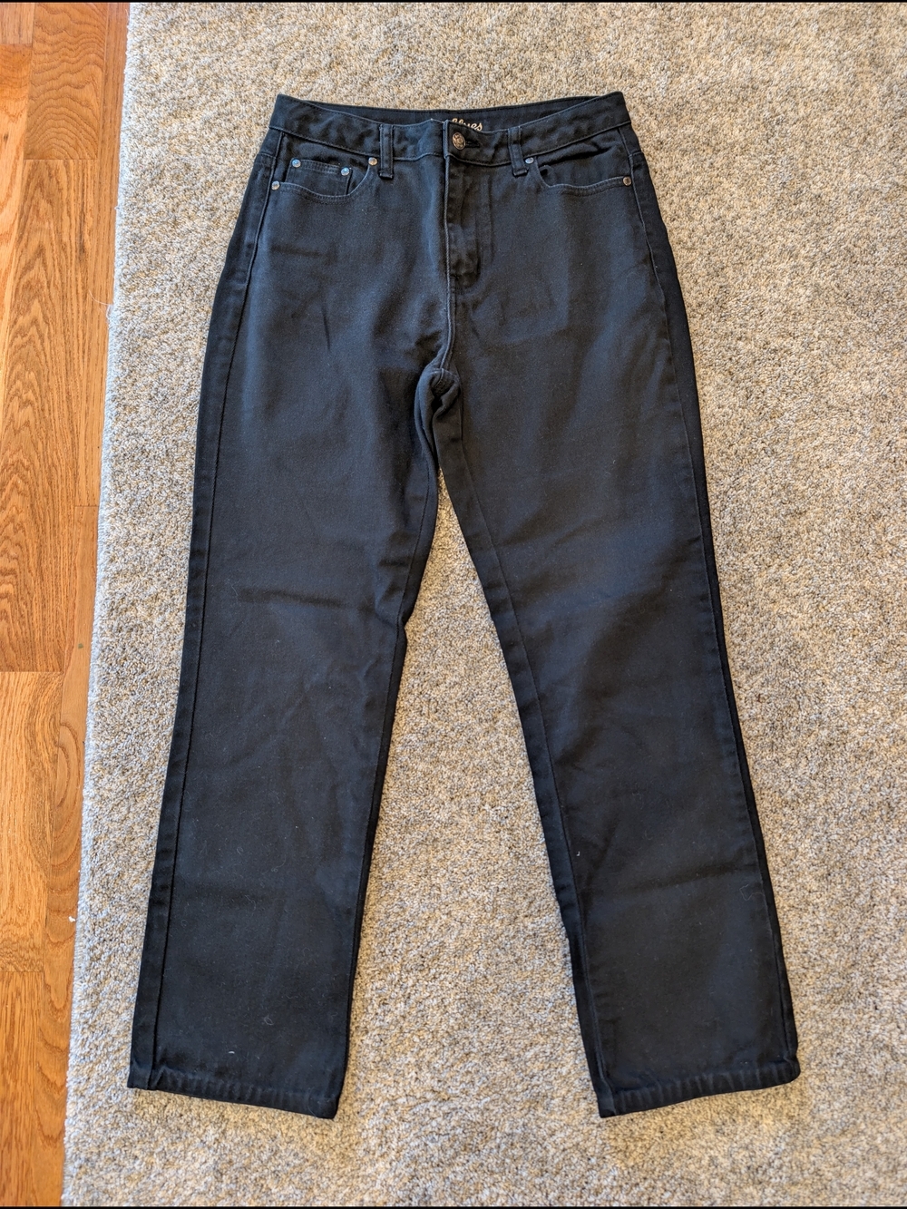 Men's Black Straight-Leg Jeans
